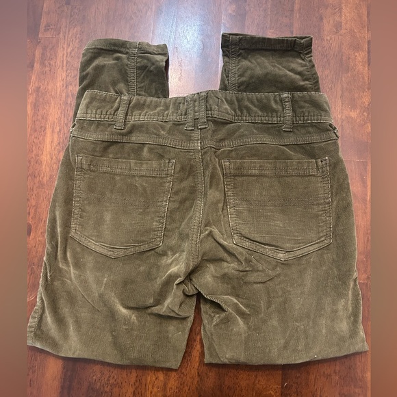 Free People Army Green Corduroy Pants with Zipper Details Size 2 - Picture 6 of 8